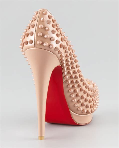 red bottom female shoes.